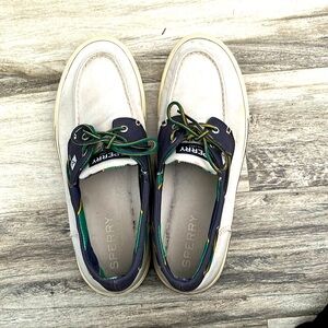 SPERRY ATHLETIC SHOES SZ 10.5 GREY/ DK NAVY GREAT CONDITION NO BOX